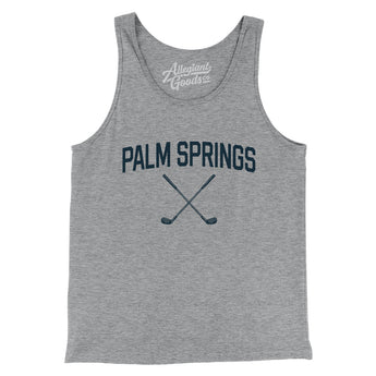 Palm Springs Golf Men/Unisex Tank Top-Athletic Heather-Allegiant Goods Co. Vintage Sports Apparel