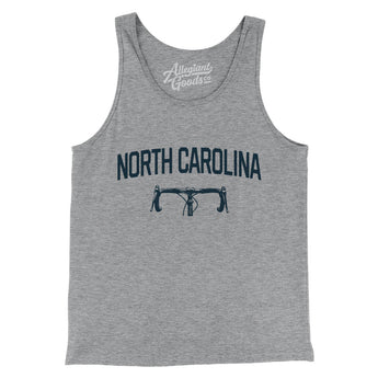 North Carolina Cycling Men/Unisex Tank Top-Athletic Heather-Allegiant Goods Co. Vintage Sports Apparel
