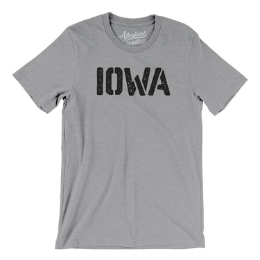 Iowa Military Stencil Men/Unisex T-Shirt-Allegiant Goods Co. Vintage Sports Apparel