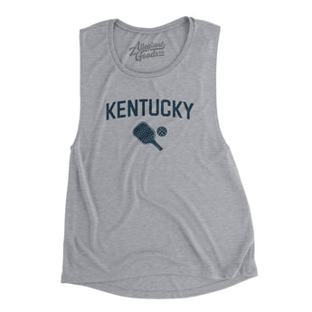 Kentucky Pickleball Women's Flowey Scoopneck Muscle Tank-Athletic Heather-Allegiant Goods Co. Vintage Sports Apparel