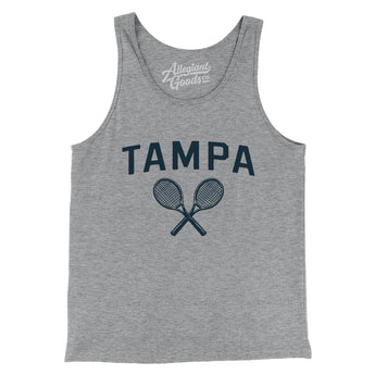 Tampa Tennis Men/Unisex Tank Top-Athletic Heather-Allegiant Goods Co. Vintage Sports Apparel