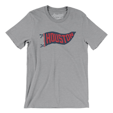 Houston Pennant Men/Unisex T-Shirt-Athletic Heather-Allegiant Goods Co. Vintage Sports Apparel
