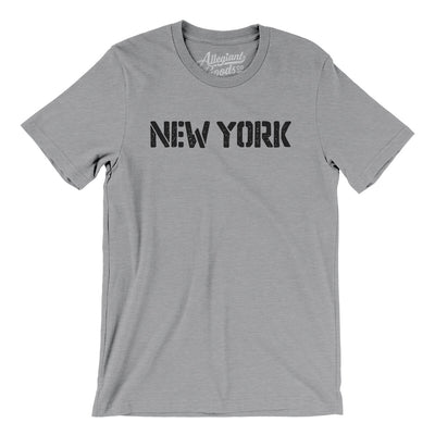 New York Military Stencil Men/Unisex T-Shirt-Athletic Heather-Allegiant Goods Co. Vintage Sports Apparel
