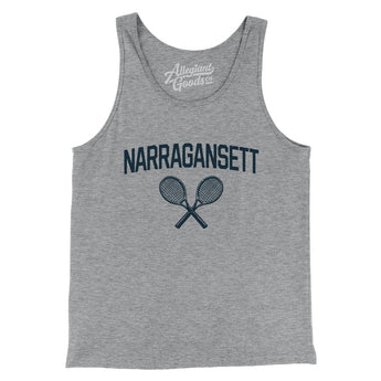Narrangansett Tennis Men/Unisex Tank Top-Athletic Heather-Allegiant Goods Co. Vintage Sports Apparel