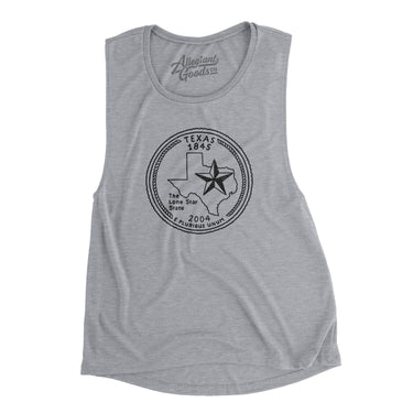 Texas State Quarter Women's Flowey Scoopneck Muscle Tank-Allegiant Goods Co. Vintage Sports Apparel