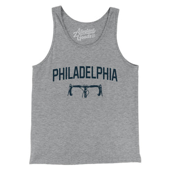 Philadelphia Cycling Men/Unisex Tank Top-Athletic Heather-Allegiant Goods Co. Vintage Sports Apparel