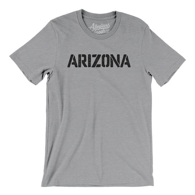 Arizona Military Stencil Men/Unisex T-Shirt-Athletic Heather-Allegiant Goods Co. Vintage Sports Apparel