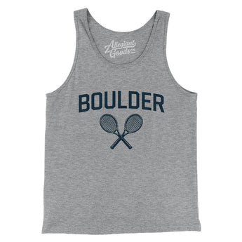 Boulder Tennis Men/Unisex Tank Top-Athletic Heather-Allegiant Goods Co. Vintage Sports Apparel