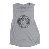 Georgia State Quarter Women's Flowey Scoopneck Muscle Tank-Athletic Heather-Allegiant Goods Co. Vintage Sports Apparel