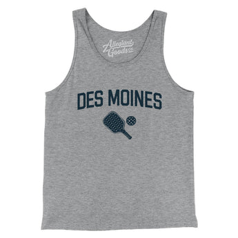 Des Moines Pickleball Men/Unisex Tank Top-Athletic Heather-Allegiant Goods Co. Vintage Sports Apparel