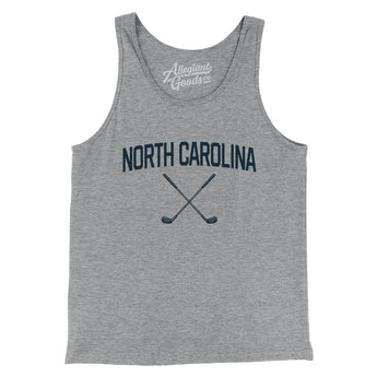 North Carolina Golf Men/Unisex Tank Top-Athletic Heather-Allegiant Goods Co. Vintage Sports Apparel