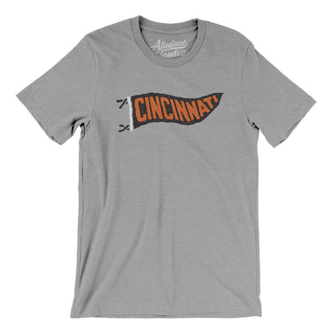 Cincinnati Pennant Men/Unisex T-Shirt-Allegiant Goods Co. Vintage Sports Apparel
