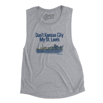 Don't Kansas City My St. Louis Women's Flowey Scoopneck Muscle Tank-Allegiant Goods Co. Vintage Sports Apparel