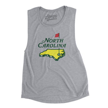 North Carolina Golf Women's Flowey Scoopneck Muscle Tank-Allegiant Goods Co. Vintage Sports Apparel