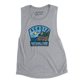 Acadia National Park Badge Women's Flowey Scoopneck Muscle Tank-Allegiant Goods Co. Vintage Sports Apparel
