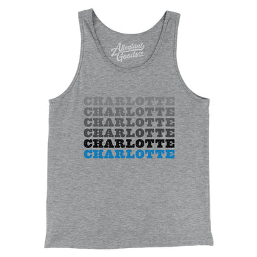 Charlotte Repeat Men/Unisex Tank Top-Allegiant Goods Co. Vintage Sports Apparel