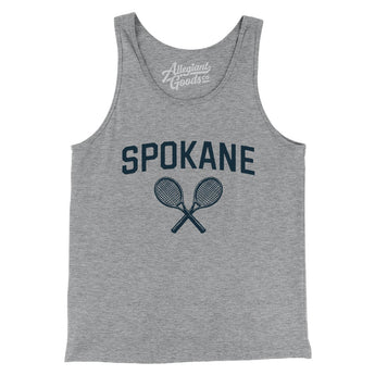 Spokane Tennis Men/Unisex Tank Top-Athletic Heather-Allegiant Goods Co. Vintage Sports Apparel