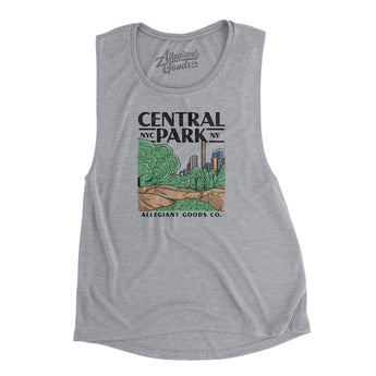 Central Park Women's Flowey Scoopneck Muscle Tank-Allegiant Goods Co. Vintage Sports Apparel