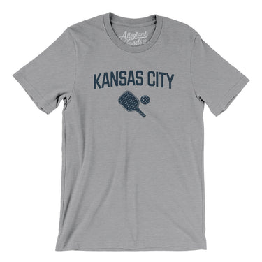 Kansas City Pickleball Men/Unisex T-Shirt-Athletic Heather-Allegiant Goods Co. Vintage Sports Apparel