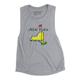 New York Golf Women's Flowey Scoopneck Muscle Tank-Athletic Heather-Allegiant Goods Co. Vintage Sports Apparel