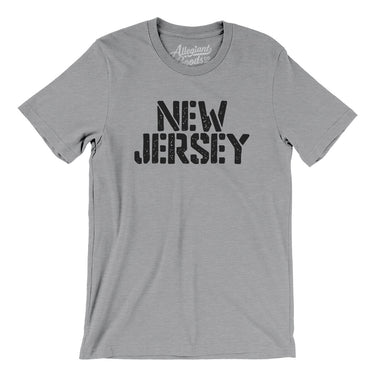 New Jersey Military Stencil Men/Unisex T-Shirt-Allegiant Goods Co. Vintage Sports Apparel