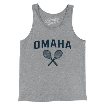 Omaha Tennis Men/Unisex Tank Top-Athletic Heather-Allegiant Goods Co. Vintage Sports Apparel