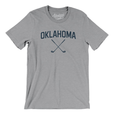 Oklahoma Golf Men/Unisex T-Shirt-Athletic Heather-Allegiant Goods Co. Vintage Sports Apparel