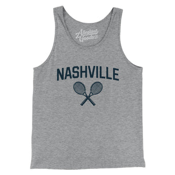 Nashville Tennis Men/Unisex Tank Top-Athletic Heather-Allegiant Goods Co. Vintage Sports Apparel