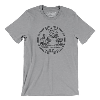 Florida State Quarter Men/Unisex T-Shirt-Allegiant Goods Co. Vintage Sports Apparel