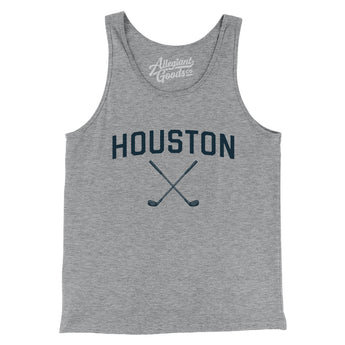 Houston Golf Men/Unisex Tank Top-Athletic Heather-Allegiant Goods Co. Vintage Sports Apparel