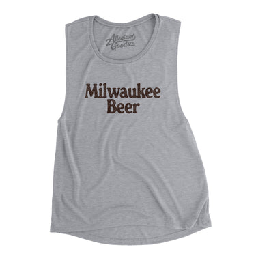 Milwaukee Beer Women's Flowey Scoopneck Muscle Tank-Athletic Heather-Allegiant Goods Co. Vintage Sports Apparel