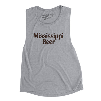 Mississippi Beer Women's Flowey Scoopneck Muscle Tank-Athletic Heather-Allegiant Goods Co. Vintage Sports Apparel