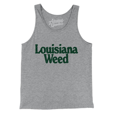 Louisiana Weed Men/Unisex Tank Top-Athletic Heather-Allegiant Goods Co. Vintage Sports Apparel
