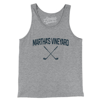 Martha's Vineyard Golf Men/Unisex Tank Top-Athletic Heather-Allegiant Goods Co. Vintage Sports Apparel