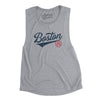 Boston Vintage Script Women's Flowey Scoopneck Muscle Tank-Athletic Heather-Allegiant Goods Co. Vintage Sports Apparel