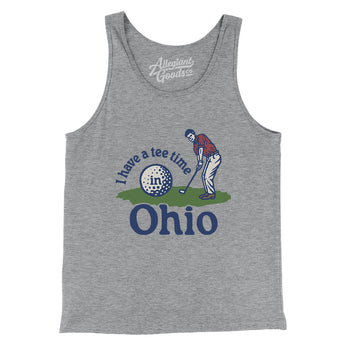 I Have A Tee Time In Ohio Men/Unisex Tank Top-Athletic Heather-Allegiant Goods Co. Vintage Sports Apparel