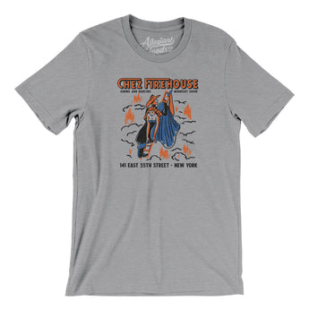 Chez Firehouse Manhattan Men/Unisex T-Shirt-Athletic Heather-Allegiant Goods Co. Vintage Sports Apparel