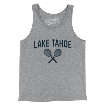 Lake Tahoe Tennis Men/Unisex Tank Top-Athletic Heather-Allegiant Goods Co. Vintage Sports Apparel