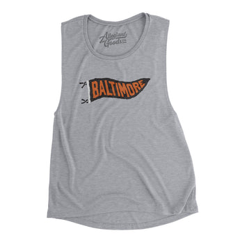 Baltimore Pennant Women's Flowey Scoopneck Muscle Tank-Allegiant Goods Co. Vintage Sports Apparel