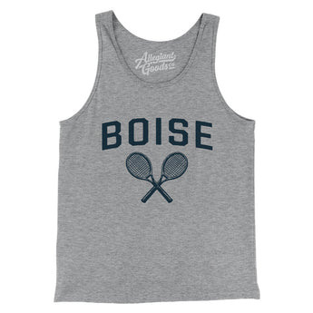 Boise Tennis Men/Unisex Tank Top-Athletic Heather-Allegiant Goods Co. Vintage Sports Apparel