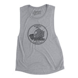 Kansas State Quarter Women's Flowey Scoopneck Muscle Tank-Athletic Heather-Allegiant Goods Co. Vintage Sports Apparel