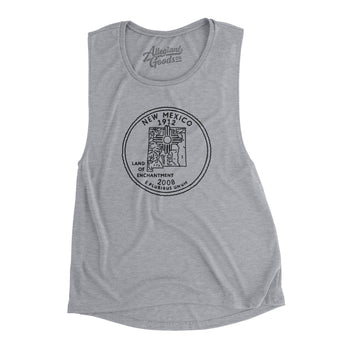 New Mexico State Quarter Women's Flowey Scoopneck Muscle Tank-Allegiant Goods Co. Vintage Sports Apparel
