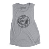 Oregon State Quarter Women's Flowey Scoopneck Muscle Tank-Athletic Heather-Allegiant Goods Co. Vintage Sports Apparel