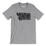 Montana State Shape Text Men/Unisex T-Shirt-Allegiant Goods Co. Vintage Sports Apparel
