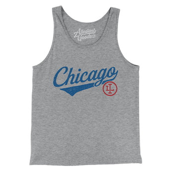 Chicago Vintage Script Men/Unisex Tank Top-Allegiant Goods Co. Vintage Sports Apparel