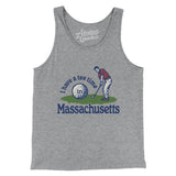 I Have A Tee Time In Massachusetts Men/Unisex Tank Top-Athletic Heather-Allegiant Goods Co. Vintage Sports Apparel