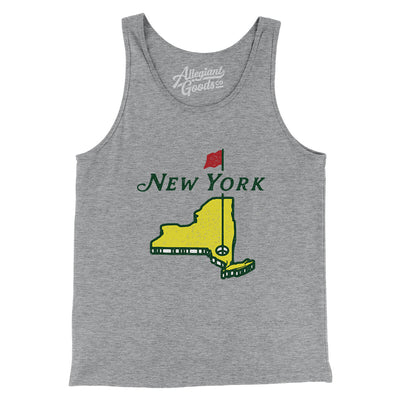 New York Golf Men/Unisex Tank Top-Athletic Heather-Allegiant Goods Co. Vintage Sports Apparel