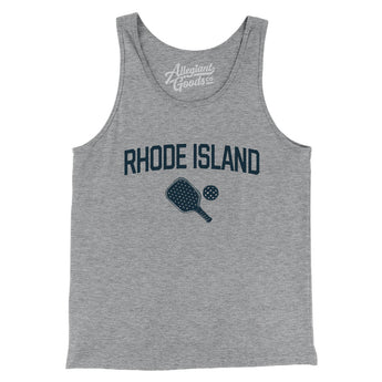 Rhode Island Pickleball Men/Unisex Tank Top-Athletic Heather-Allegiant Goods Co. Vintage Sports Apparel