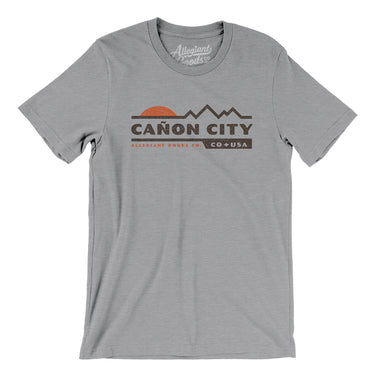 Cañon City Mountain Sunset Men/Unisex T-Shirt-Athletic Heather-Allegiant Goods Co. Vintage Sports Apparel