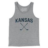 Kansas Golf Men/Unisex Tank Top-Athletic Heather-Allegiant Goods Co. Vintage Sports Apparel